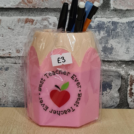 Best Teacher Ever - Pink Pen Pot